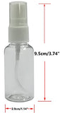 HOSL 1 Ounce Refillable Fine Mist Spray Bottle Perfume Sprayer Bottle Cosmetic Atomizers PET Spray Bottles Pump Pack of 12