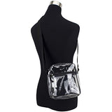 Eastsport Clear Stadium Crossbody Messenger Bag, 8.5 by 7.5 by 3 Inches, 100% Transparent, Black