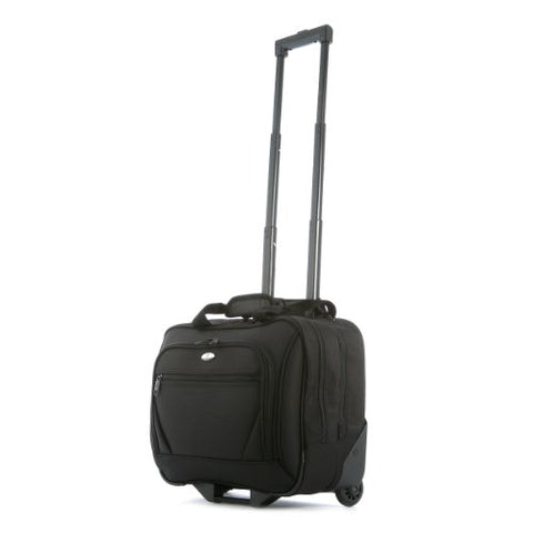 Olympia Luggage Deluxe Rolling Tote, Black, One Size