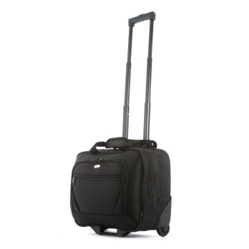 Olympia Luggage Deluxe Rolling Tote, Black, One Size