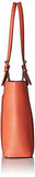 Calvin Klein Top Zip Saffiano Leather North/South Tote, Deep Apricot