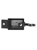 Mancini Leather Goods Inc Men's Top Grain Polished Drum Dyed Leather Luggage Tag 2.75" x 4" x 0.25" Black