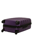 Rockland Abs 24" Expandable Spinner Luggage, Purple