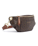 Calvin Klein Sonoma Signature Monogram Belt Bag, brown/khaki/luggage saffiano