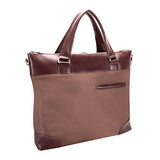 McKlein, N Series, EASTWARD, Nano Tech-Light Nylon with Leather Trim, 15" Nylon Slim Laptop Briefcase, Khaki (18394)
