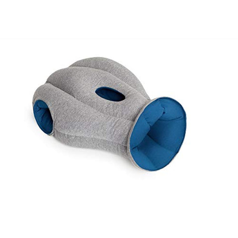 OSTRICH PILLOW ORIGINAL Travel Pillow for Airplane Flying - Travel Accessories for Head Support, Power Nap on Flight and Desk - Sleepy Blue