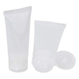 Doublelife 10 Pieces 20ml Clear Soft Flip Plastic Empty Tube Cosmetic Cream Lotion Shampoo Travel