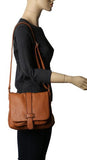 Scarleton Accent Strap Flap Crossbody Bag H153925 - Camel