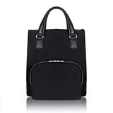 McKlein, N Series, Sofia, Nano Tech-Light Nylon with Leather Trim, 3-in-1 Nylon Ladies' Convertible Backpack Tote, Black (18545)