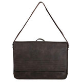 Kenneth Cole Reaction Travelier Satchel Messenger Vegan Leather Laptop Computer Shoulder Bags, Brown, Scored