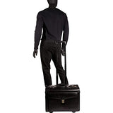 Mancini Leather Goods Deluxe Wheeled Catalog Case (Brown)