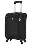 Travelers Club 18" Carry-On Spinner Luggage Constructed With Top Durable Fabric, Black Color Option