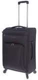 Renwick 24 Inch Softside Lightweight Luggage Spinner Suitcase Black