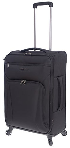 Renwick 24 Inch Softside Lightweight Luggage Spinner Suitcase Black