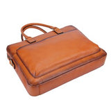 Banuce Vintage Full Grain Leather Briefcase For Men Tote Business Messenger Bag 14" Laptop Shoulder