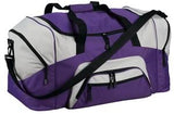 Port & Company Colorblock Sport Duffel, Purple/Grey