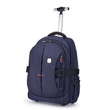 Funny & Special 19 Inches Large Storage Laptop Travel Rolling Backpack Waterproof Wheeled For Men