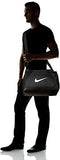 Nike Brasilia Training Duffel Bag, Black/Black/White, X-Small