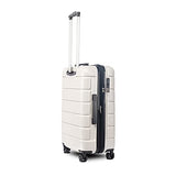 LIZHOUMIL Luggage Sets Suitcase Lightweight TSA Lock Spinner 20In24In28In White ABS