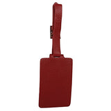 Buxton Leather Luggage Suitcase Tags Baggage Label, (Red)