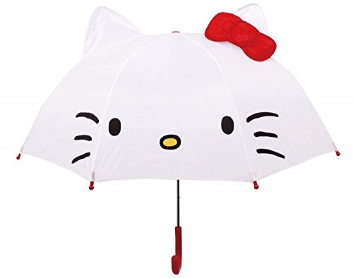 Hello Kitty Ear With Jump Umbrella White