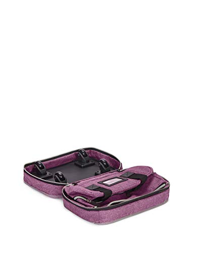 Biaggi Luggage Zipsak Boost Pro Foldable Spinner Carry On, Expands to Check-in Luggage, Purple
