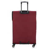 Delsey Luggage Titanium Soft Expandable 29 Inch Spinner, Black Cherry Red