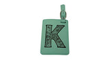 Luggage Tag Initial-Engineered Leather,Individual Letters-Personalized Luggage Tags (K)