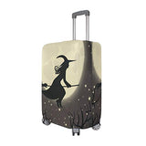 Suitcase Cover Witch With A Broom Luggage Cover Travel Case Bag Protector for Kid Girls