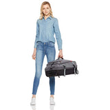 Amazon Basics Rolling Travel Duffel Bag Luggage with Wheels, Small, Grey