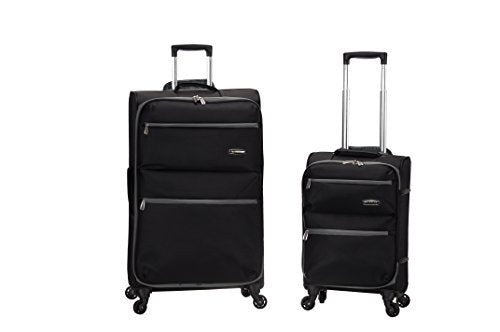 Rockland Gravity 2 Pc Light Weight Luggage Set, Black