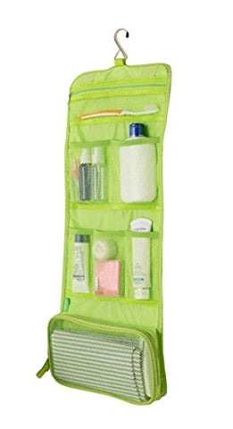 Damara Folding Toiletry Hanging Wash Bag With Hook Make Up Bags Organiser,Green