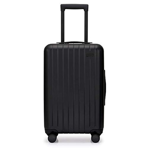 GoPenguin Luggage, Carry On Luggage with Spinner Wheels, Hardshell Suitcase for Travel with Built in TSA Lock Black