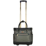 Kenneth Cole Reaction Runway Call Nylon-Twill Laptop & Tablet Business Travel, Olive Wheeled Tote