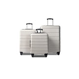 3 Piece Set Luggage Sets Women Men Teens Travel Suitcase with Lightweight TSA Lock Spinner, Home Outdoor Carry On Luggage with 4 Double Silent Wheels Adjustable Handle 20in 24in 28in, White