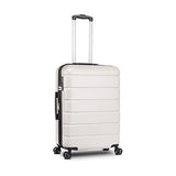 LIZHOUMIL Luggage Sets Suitcase Lightweight TSA Lock Spinner 20In24In28In White ABS