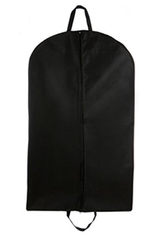 Tuva Breathable Suit Dress Coat Uniform Garment Bag 60" With Handles, Black