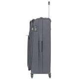 Flight Knight Lightweight 4 Wheel 300D Soft Case Suitcases Compatible Size For Vueling, Condor, TUI Fly - Large Charcoal FK0032_L