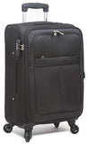 Dejuno Tuscany 3-Piece Lightweight Spinner Luggage Set-Black