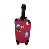 Mziart Cute Luggage Tags Unique Funny Bag Tags Cartoon Baggage Suitcase Labels Travel Identifiers Name Tags (Set of 5)