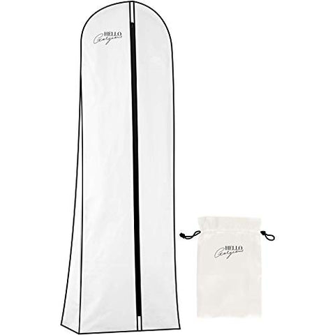 Premium Wedding Dress & Long Gown Garment Bag for Travel & Storage | 72 Inch, 10" Gusset, Breathable