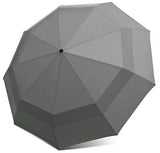 EEZ-Y Compact Travel Umbrella w/Windproof Double Canopy Construction - Auto Open/Close Button