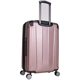 Kenneth Cole Reaction Continuum 24" Hardside 8-Wheel Expandable Upright Checked Spinner Luggage, Rose Gold
