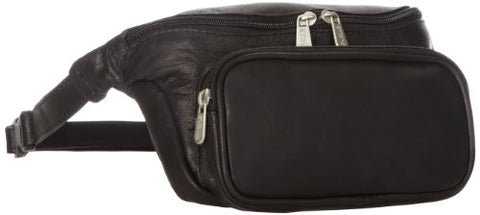Piel Leather Large Classic Waist Bag, Black, One Size