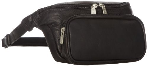 Piel Leather Large Classic Waist Bag, Black, One Size
