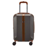 DELSEY Paris 40314880506 First Class Expandable Luggage with Spinner Wheels, Chocolate, Carry-On 21-Inch
