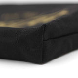 K Initial Monogram Personalized Travel Makeup Bag,Cosmetic Bag Pencil Pouch Gifts with Zipper Black Gold