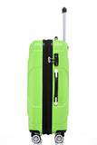 Rivolite New 3 Piece Lightweight Luggage Set:20", 26", 29" Abs Large Suitcase Sale(Green)