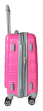 3Pc Luggage Set Suitcase Hardside Rolling 4Wheel Spinner Upright Carryon Travel Pink