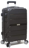 Dejuno Ark 3-Piece Lightweight Hardside Spinner Luggage Set-Black